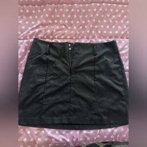 Black pleather Women's Skirt